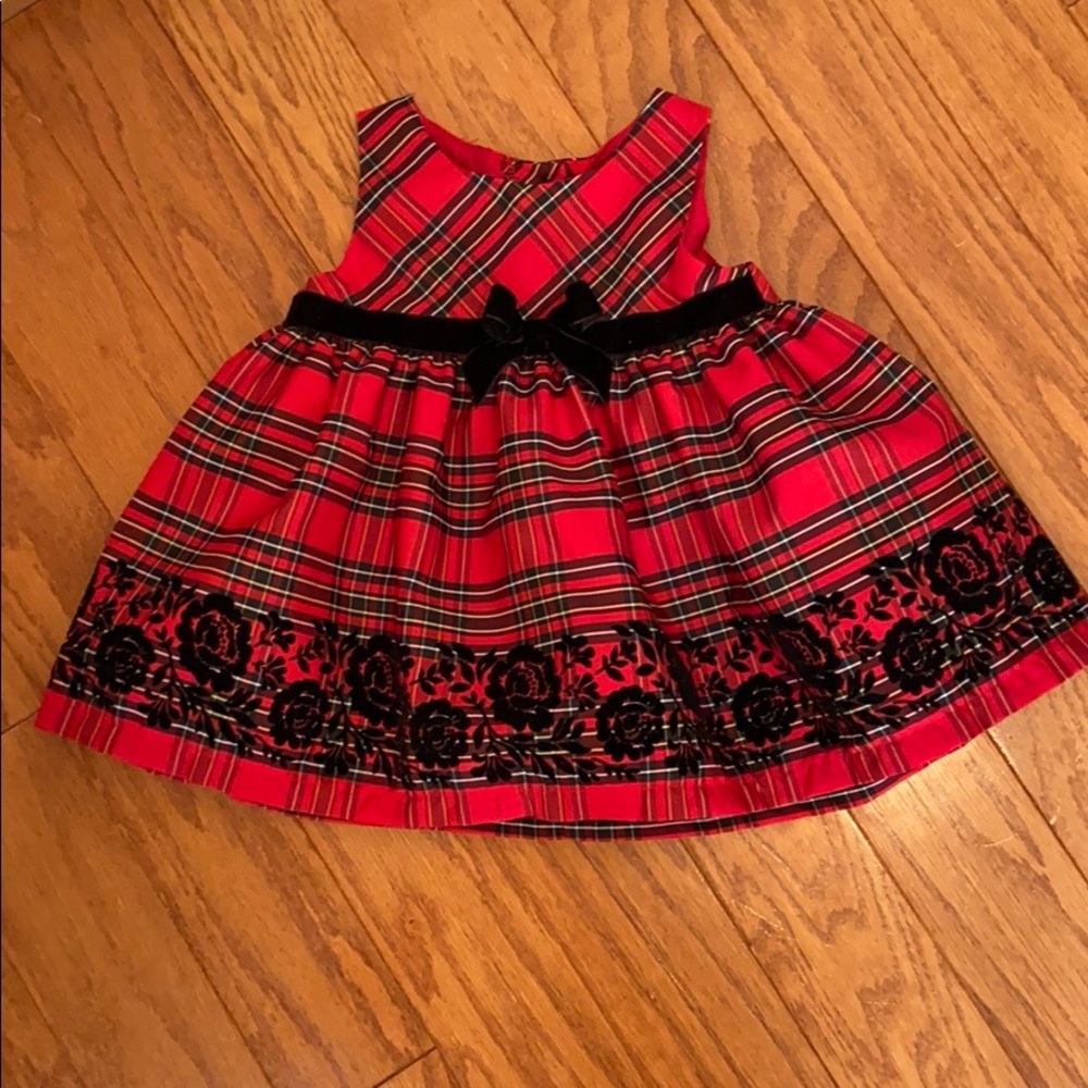 Good Lad Baby Girls Red/Black Holiday Dress